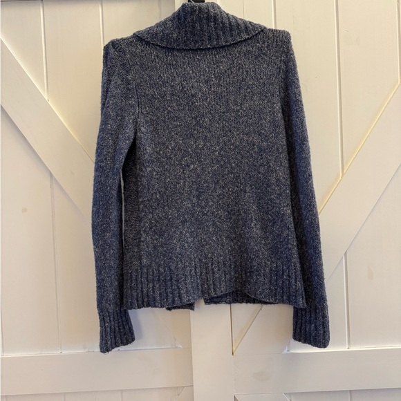 L.L. Bean Women's Shawl Collar Wool Blend Cable Knit Fisherman Sweater Cardigan - Picture 6 of 6